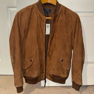 Brown Suede Jacket by Polo Ralph Lauren in a Size Medium